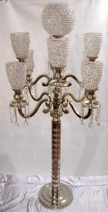 Large <b>Candelabra</b> for Weddings Metal Crystal Arms Fancy Hot Design Royal Luxuries <b>Candelabra</b> Wedding Decor Centerpiece <b>Candelabra</b> - Product Image 3