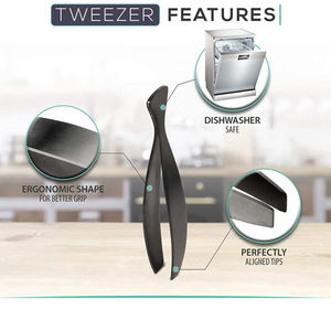 Pinces de cuisine ergonomiques, prise en main stable, cuisine professionnelle, matériau en acier inoxydable, manuel - Product Image 6