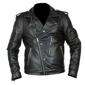 Coupe-Vent en Cuir Blouson Bomber en Cuir Veste Bomber en Cuir Véritable Veste pour Hommes Nouveau Style Décontracté Vente en Gros pour Hommes - Product Image 5