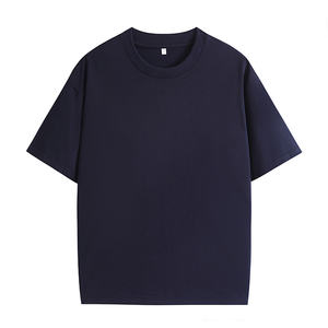 Camiseta de algodón grueso de 230 gramos para hombre, gris oscuro, de manga corta, corte holgado con hombros caídos, cuello redondo, estampado 100% algodón. - Product Image 5