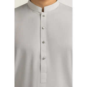 Traje de Verano para Novio, Corte Regular, Bordado, Gris Claro, Mezcla de Telas, Modelo SK-EMB25-013 - Product Image 5