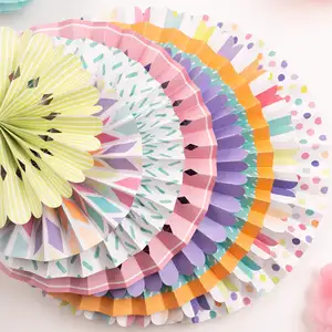 Paper Fan Craft Kit For Assort Purple Theme Party Decoration Baby Shower Tissue Paper Flowers Pom Poms Honeycomb Ball