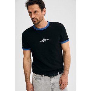 T-shirt pour homme GRIMELANGE LIGNE en tissu doux et extensible avec détails imprimés et bordures contrastées - Product Image 1