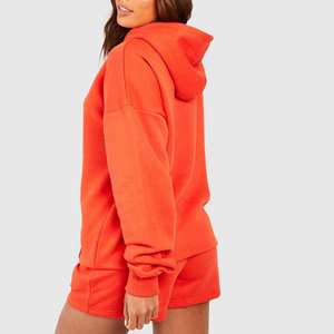 Venta al por mayor de ropa personalizada 100% algodón Sudadera con capucha para mujer conjunto de pantalones cortos de dos piezas para mujer conjunto deportivo 2025 - Product Image 5