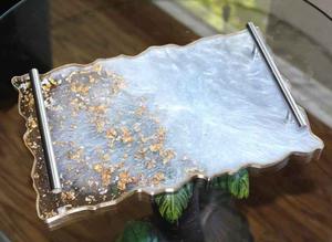 Resin <b>Decorative</b> Tray in Multiple Colors Rectangle Home <b>Decor</b> Resin Tray High Quality - Product Image 2