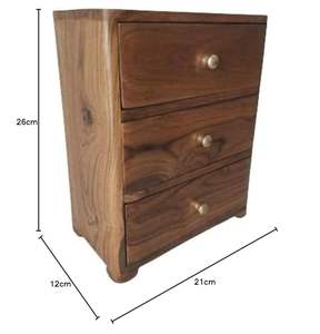 Organisateur de tiroirs en bois rustique fait à la main pour chaussures et rangement de salon, design multifonctionnel qui économise de l'espace - Product Image 2