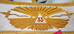 Ceinture de rite écossais de 33e degré Sahses maçonniques de haute qualité avec conception 3D Meilleures ventes Sahses de broderie Offre Spéciale - Product Image 3