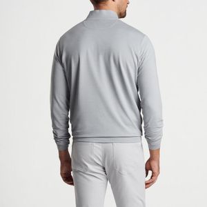 Pull à col montant décontracté personnalisé, col de baseball, manches longues, léger, quart de zip, en coton mélangé - Product Image 3