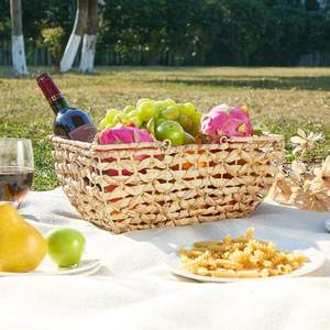 สินค้ามาใหม่ 2026 ตะกร้าหวายสานลายวินเทจ ดีไซน์เรียบง่าย เป็นมิตรกับสิ่งแวดล้อม สำหรับเก็บผลไม้ จัดระเบียบครัว ทนทาน ใช้เป็นตะกร้าปิกนิกได้ - Product Image 4