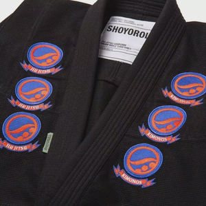 Kimono de Jiu-Jitsu BJJ Shoyorol en coton 100% de haute qualité, couleur noire, unisexe, nouvelle arrivée, logo personnalisé - Product Image 2