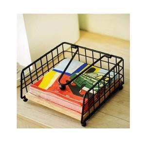 Porte-mouchoirs décoratif en fil métallique pour la vanité de salle de bain et le bureau à la maison avec finition classique faite à la main - Product Image 4