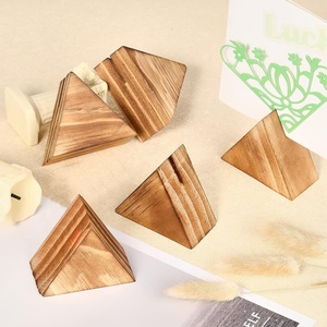 DIVRIS NJ-2326 Wooden Rectangle Place Card <b>Holders</b> & <b>Table</b> <b>Number</b> Stands Rustic Handmade for Wedding Decoration - Product Image 3