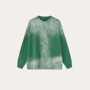 100% coton lavé à l'acide sweats à capuche High Street Style décontracté pull hommes sweats à capuche 100% coton sweats basiques Streetwear - Product Image 5