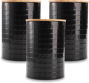 Boîte de rangement de cuisine, boîte de rangement Vintage en métal émaillé pour biscuits - Product Image 4