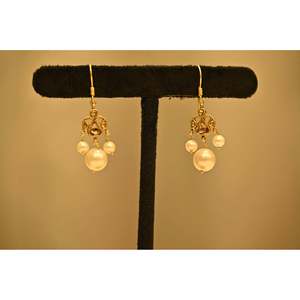 เครื่องประดับอิชวาร์ อาร์ต จิวเวลรี่ สร้อยคอทองคำแท้ 18K สีเหลืองทองประดับมุกน้ำจืดสำหรับผู้หญิง สร้อยคอคลาสสิกสำหรับงานแต่งงาน - Product Image 4