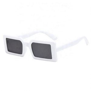 Lunettes de soleil tendance 2022 pour femmes, vente en gros, boutique, pas chères, petites, roses, carrées, rectangulaires, blanches, vertes, en polycarbonate - Product Image 5