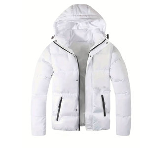 Comfortable High Quality <b>Waterproof</b> Canvas Winter Coat Outdoor Windproof <b>Warm</b> Hooded <b>Jacket</b> Plus Size Front Logo for Men - Product Image 1