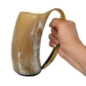 Viking Style Animal Religious Eco-Friendly Handmade Organic Material Beer <b>Mug</b> Tankard Medieval Horn Cup for Ale and Mead - Product Image 1