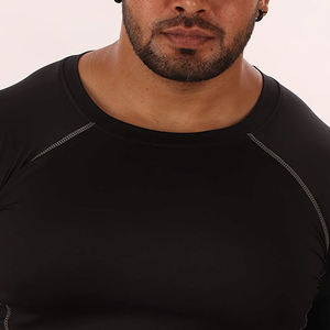 Dernière chemise de sport de gymnastique pour hommes 100% coton respirante à séchage rapide pour tissu tricoté de fitness - Product Image 3