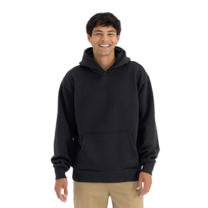 Movatextiles เสื้อมีฮู้ดสวมหัวสีดำล้วนมีกระเป๋าแบบจิงโจ้ผ้าคอตตอนเนื้อนุ่มมีฮู้ด - Product Image 3