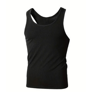 <b>Slim</b> Fit <b>Vests</b> Sport Tops Leisure Cotton Tanks Basic Undershirts Gym Tops Casual Tank Top for Men - Product Image 4