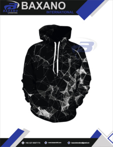 Sudadera con capucha unisex de invierno con estampado digital de red, estilo tecnológico, diseño geométrico abstracto de anime, de forro polar, a la moda. - Product Image 4