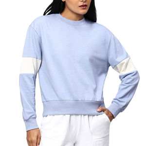Sudadera de Mujer de Alta Calidad, Ecológica, 100% Algodón Felpa, Cuello Redondo, Invierno, Talla Grande, Logotipo Bordado en 3D en la Parte Delantera - Product Image 6