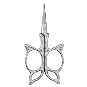 1 paire de ciseaux papillon en acier inoxydable, ciseaux à broder pour la maison, ciseaux à manucure plaqués or - Product Image 5