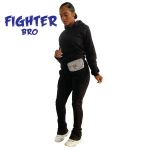 Ensemble de vêtements de sport pour femmes-Ensemble deux pièces-Sweat à capuche à manches longues et pantalon de survêtement-Tissu extensible respirant-Vêtements toutes saisons - Product Image 2