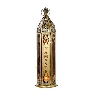 Linterna de Metal para interiores de latón antiguo para hogar y jardín moderno para decoración de bodas, producto chapado en oro hecho a mano de alta calidad - Product Image 1