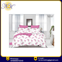 Meilleure vente, ensemble de literie en coton à imprimé floral, drap de lit d'hôtel avec taies d'oreiller à bas prix