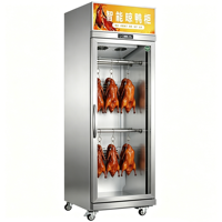 Armoire de séchage à l'air vertical en verre pour viande, poulet rôti et canard