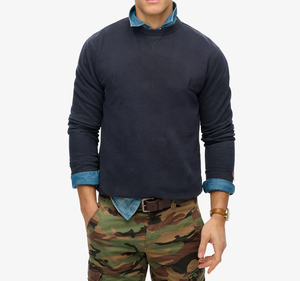 Sudadera con logotipo bordado en relieve personalizado, ropa de calle Vintage lavada de peso pesado, sudadera de gran tamaño para hombre - Product Image 1