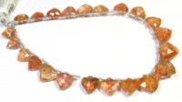 Perles de pierre de soleil africaine naturelle orange 9-12mm, brin de 8 pouces, fantaisie sculptée et facettée, qualité supérieure, jeu de couleurs, 22 pièces, arc-en-ciel, 70ct