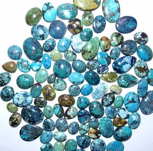 Cabujón suelto de turquesa tibetana Natural, piedras preciosas al por mayor, piedras preciosas sueltas de turquesa tibetana para joyería, piedras preciosas de joyería - Product Image 5