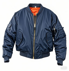 Service OEM Manteaux pour hommes Veste de course personnalisée Bomber brodée en satin Vêtements pour hommes Veste coupe-vent de baseball de course à pied - Product Image 4