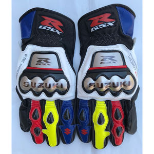 Gants de moto en cuir de vachette Gants de moto Motocross Équipement de protection Gants de course de vitesse avec marque personnalisée - Product Image 3