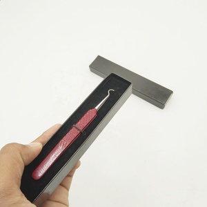 แหนบขนตาปลอมทำจากสเตนเลสสตีลใช้ต่อขนตาสีแดงแหนบแบบปรับแต่งสีได้โลโก้ออกแบบได้ตามที่ต้องการ - Product Image 1