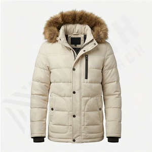 New Comfortable 2025 Men's Hooded Classical Parka <b>Jacket</b> Customizable Premium Cotton Fleece Parka with High Quality - Product Image 1