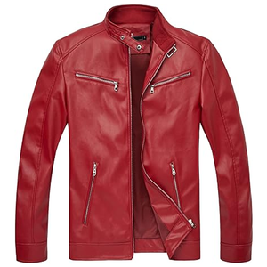 Chaqueta de cuero informal para hombre de calidad Premium 100% Original tamaño XS personalizable alta moda patrón sólido cierre de cremallera Top caliente - Product Image 5