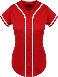 Jersey de béisbol de Hip Hop de verano para mujer, uniforme holgado de manga corta de verano de talla grande, nombre de equipo personalizable para adultos - Product Image 4