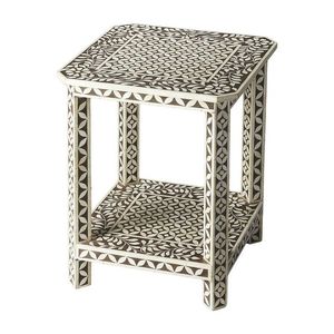 Table console moderne de luxe en incrustation d'os de l'Inde Table basse d'appoint en bois avec tabouret pour le salon ou les meubles de bureau à domicile - Product Image 5