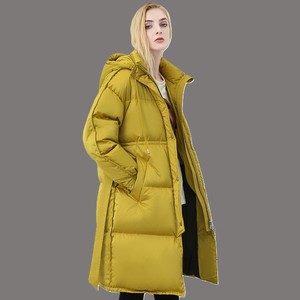 Chaqueta Acolchada con Capucha, Relleno de Poliéster, Informal, Impermeable, Abrigada para Invierno, de Alta Calidad, Larga, para Mujer - Product Image 6