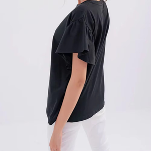 Camisetas Oversize Cuadradas para Mujer 2025, Impresión Digital Personalizada, Teñido Liso, Patrón Sólido, Transpirables, Jersey de 140 Gramos - Product Image 3
