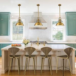 Lampe suspendue vintage industrielle <span class=keywords><strong>SIMIG</strong></span>, style loft, en fer, or, argent, pour îlot de cuisine, restaurant, luminaires suspendus de taille moyenne - Product Image 2