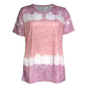 Camisetas de mujer Camiseta de algodón liso en blanco para mujer para impresión personalizada Camiseta de manga corta transpirable con cuello redondo para mujer - Product Image 4