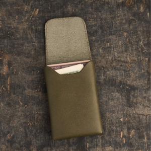 Portefeuille fin minimaliste en cuir pleine fleur personnalisé fait main Al-Amir, blocage RFID, gravure personnalisée, porte-cartes de poche avant - Product Image 3