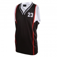 Maillot de basketball personnalisé en gros pour équipe, imprimé par transfert thermique, respirant, sans manches, 100 % polyester, fabriqué en Thaïlande