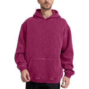 Haute qualité personnalisable hommes élégant lavage à l'acide sweat à la mode confort en détresse à capuche brodé techniques pour l'hiver - Product Image 6