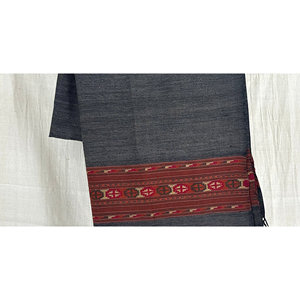 Chal Kulu de Lana Marino con Patrón Jacquard Estampado para Invierno y Verano - Product Image 1